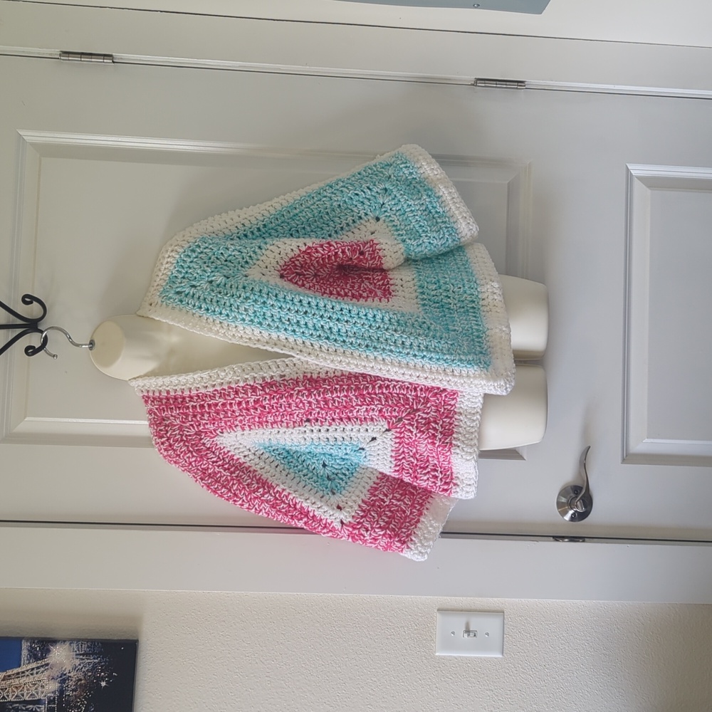 Retro Color Handmade MTBD Crochet Cardigan